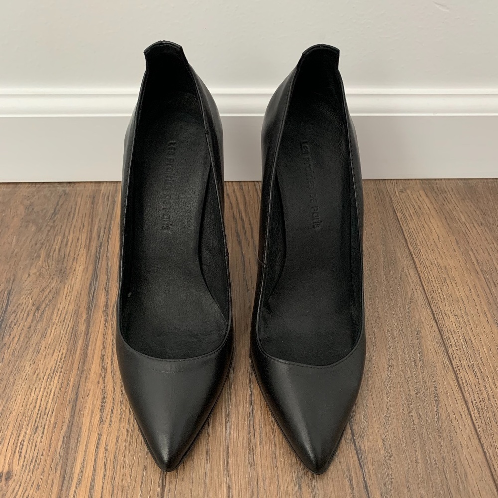 New Les Prairies de Paris Leather Pumps - Black 38
